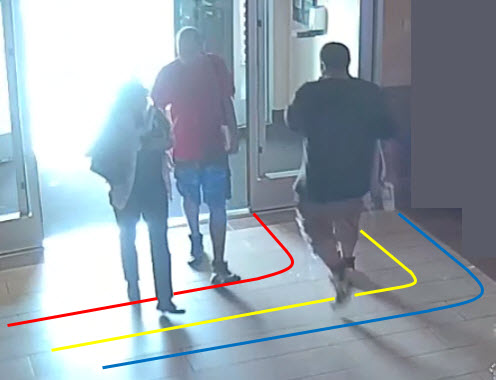 Person approaching an automatic door