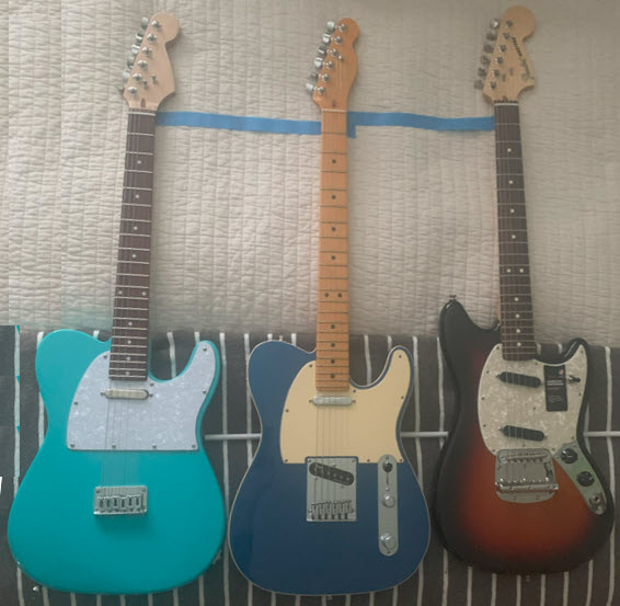 Primered body of the Off T ergonomic guitar body